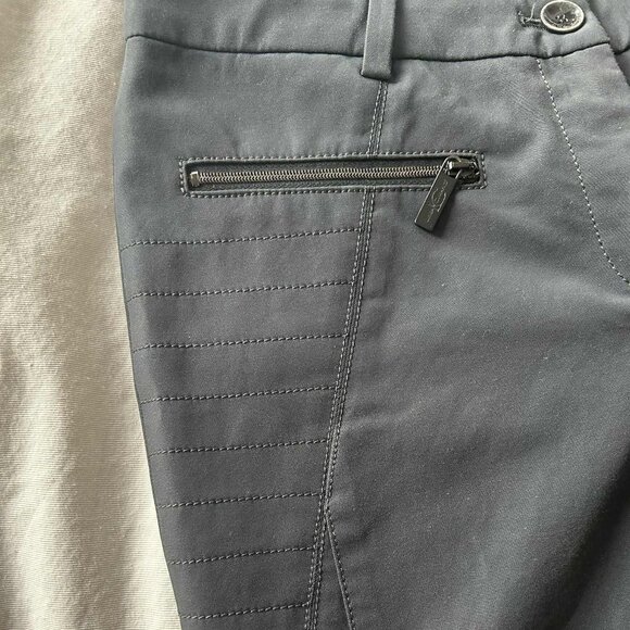 Luisa Cerano Charcoal Moto-Stitch Zip Pocket Ankle Slim Stretch Trousers – US 4 - Picture 4 of 8